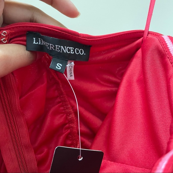 Red ruched mini dress - Picture 8 of 9